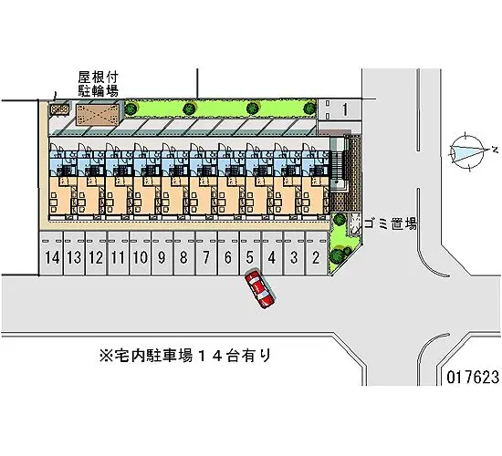 ★手数料０円★八戸市青葉３丁目 月極駐車場